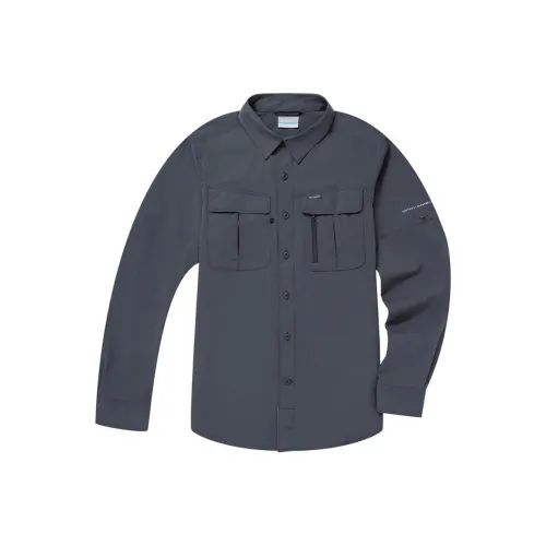 Мужские рубашки Columbia co-brand серого цвета