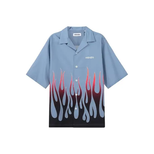 KENZO Темно-синие мужские рубашки