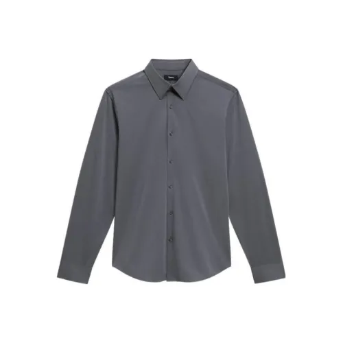 THEORY Серые Мужские Рубашки