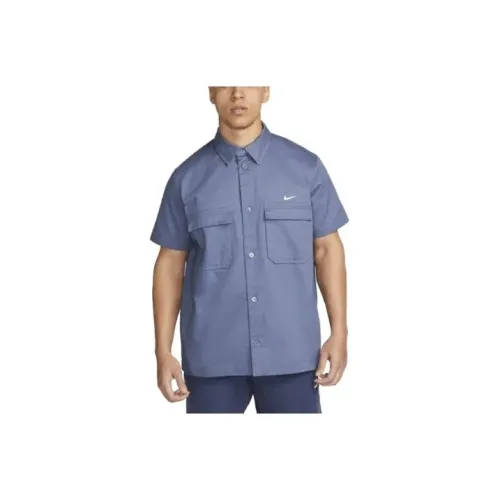 Nike Размытый Синий Мужские Рубашки