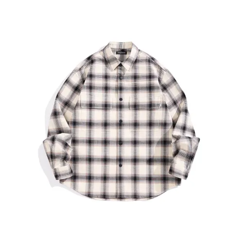 PEACEBIRD MEN Рубашка Мужская Желто-Белая Клетка