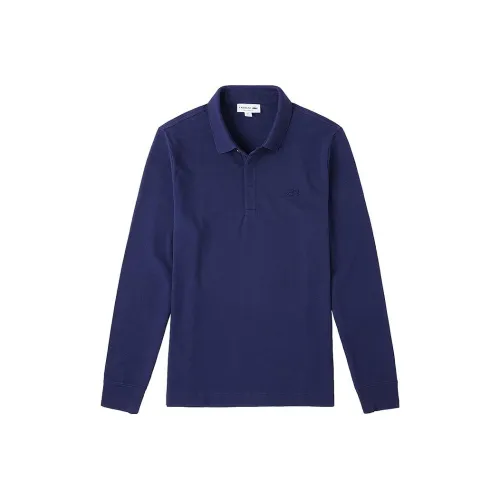 LACOSTE Темно-синяя мужская поло рубашка