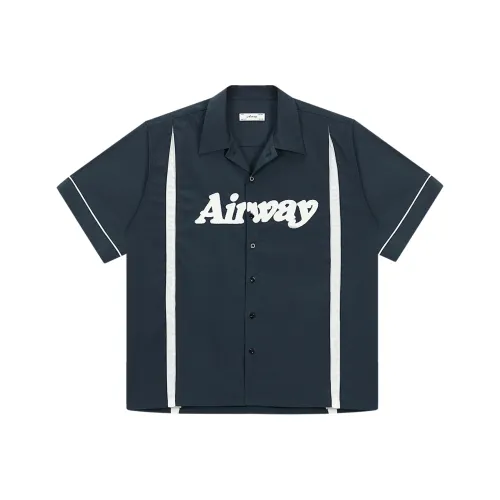 AIRWAY Темно-синяя унисекс рубашка