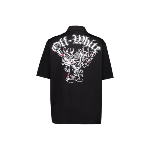 Off Белый FW24 Рубашка Мужская Черная