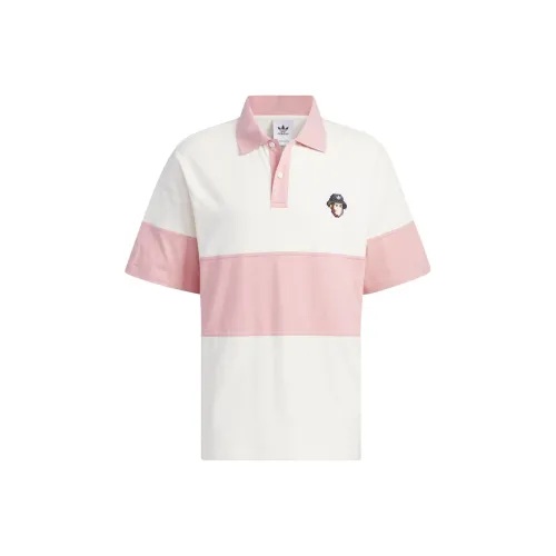 Adidas Originals Monkey Kingdom Поло Мужское Розовое Белое