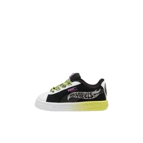 Hot Wheels X PUMA Suede XL Обувь для малышей Черный Белый Infant и Toddler