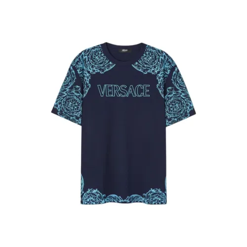 VERSACE Мужские синие T-рубашки