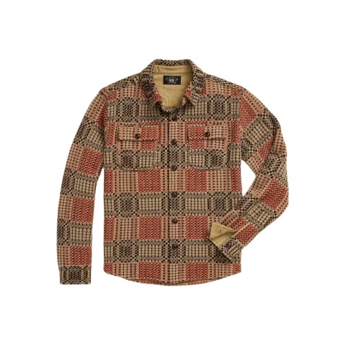 Double RL Рубашка Мужская Красная Черная Коричневая