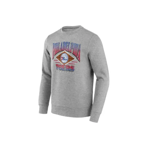 NBA Philadelphia 76ers Fanatics Пава Phase GRAPHIC CREW Толстовка Мужская Серого цвета