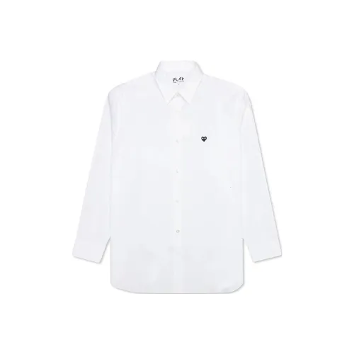 CDG Play SS24 Рубашка Унисекс Белый