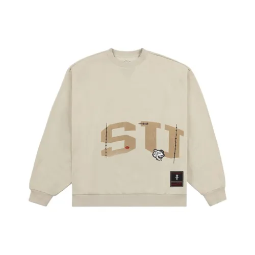 Travis Scott X Mitchell Ness Коллаборация SS24 Southern Университетский Логотип Свитшот Унисекс Умбра