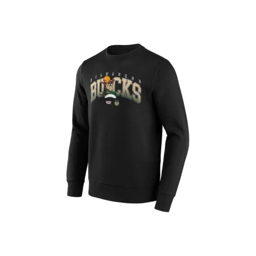 NBA Fanatics Milwaukee Bucks Looney Tunes Taz Свитшот Мужской Черный
