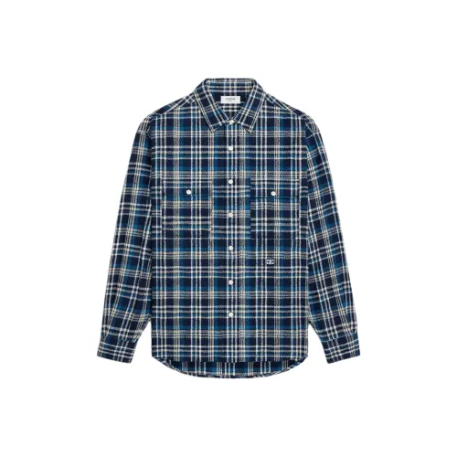 Celine Мужские рубашки морского синего цвета