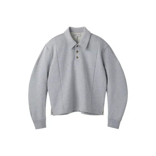 RECTO FW24 DASHING Цвет POLO Свитшот Поло Мужской MELANGE GREY Смешанный цвет Серый