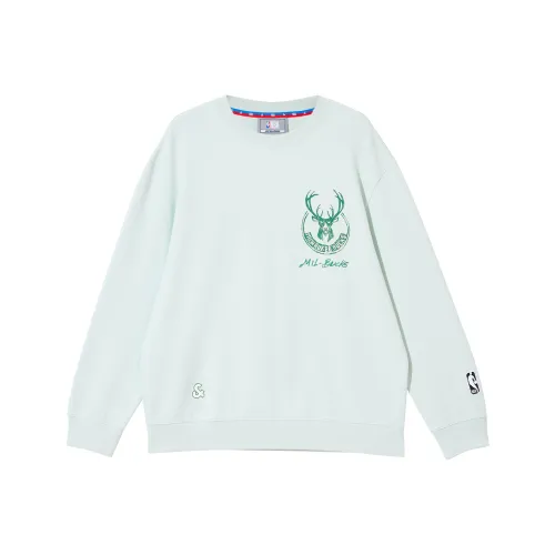 JACK JONES· x NBA Свитшот Мужской Светло-зеленый