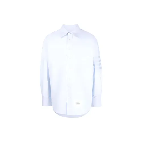 THOM BROWNE Blue Men's Shirts THOM BROWNE Синий Мужские Рубашки