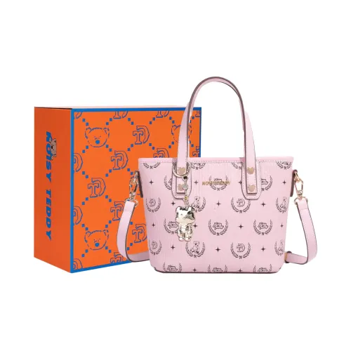 NOISY TEDDY PVC Тоут Сумка через плечо Ручная сумка Стандартная Женская Розовая Бежевая