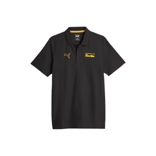 PUMA Porsche Legacy Мужская Поло Рубашка Черного Цвета