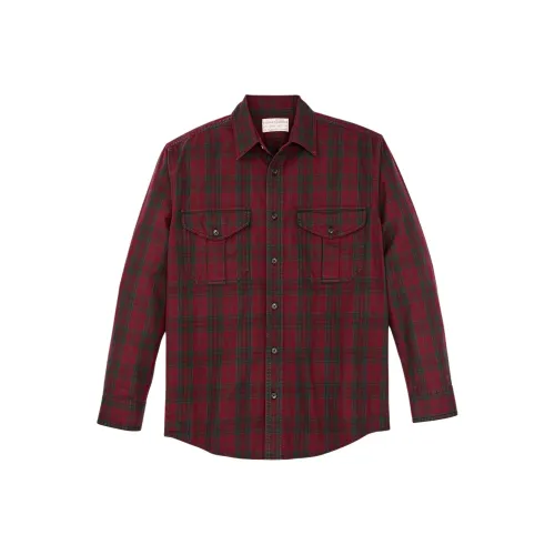 Filson Мужские рубашки красного и зеленого смешанного цвета