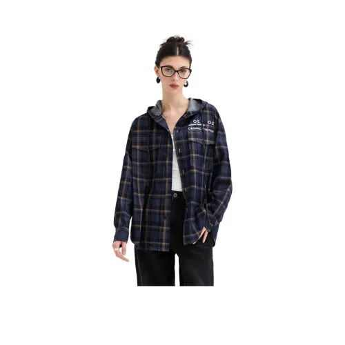 Organic Emotion Рубашка Унисекс Деним Синий