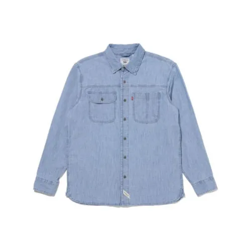 Levis Blue Men's Shirts Левис Синие Мужские Рубашки