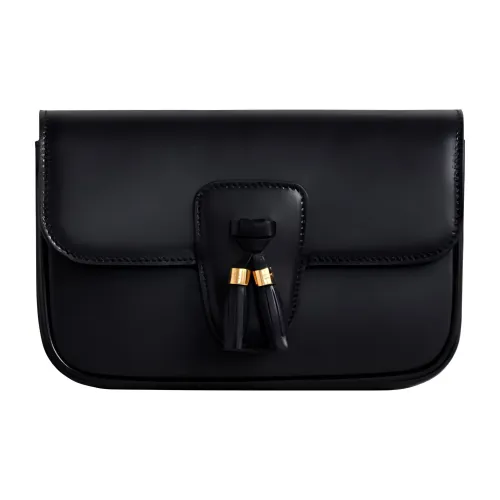 CELINE Телячья кожа Бананка Стандартная Женская Черная