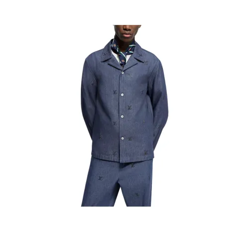 LOUIS VUITTON SS25 Рубашка Мужская Синяя
