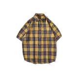 Жёлтый, короткий рукав (полосы, клетчатый)