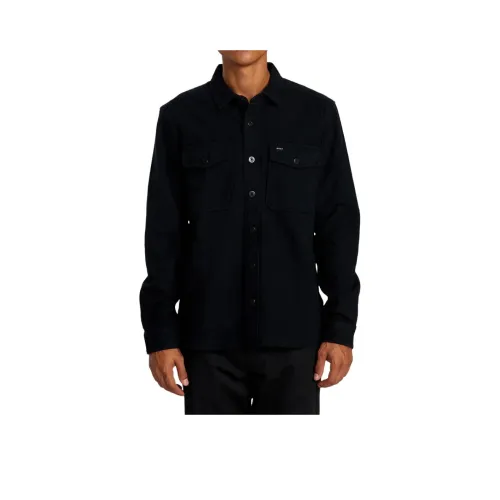 RVCA FW24 Рубашка Мужская Полночный Черный