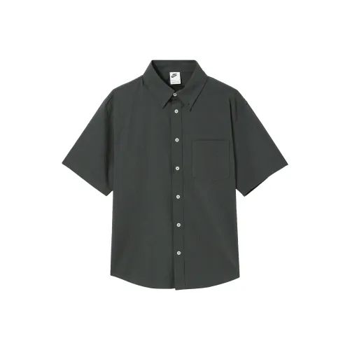 Nike SS24 Рубашка Мужская Угольный Черный