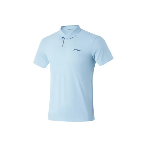 LINING Поло Мужское Светло-Синий