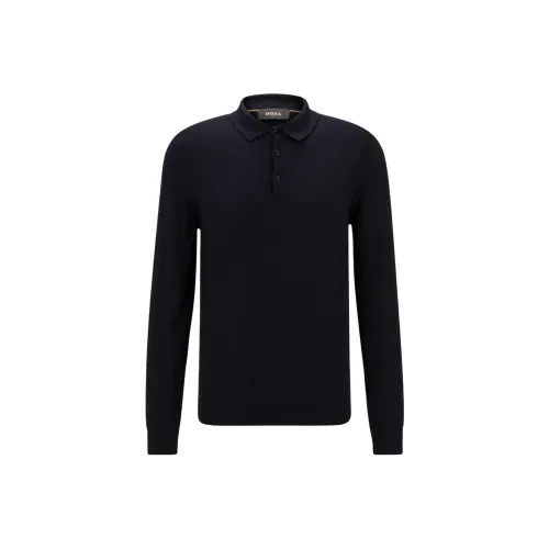 Hugo Boss FW24 Поло Мужское Темно-синий