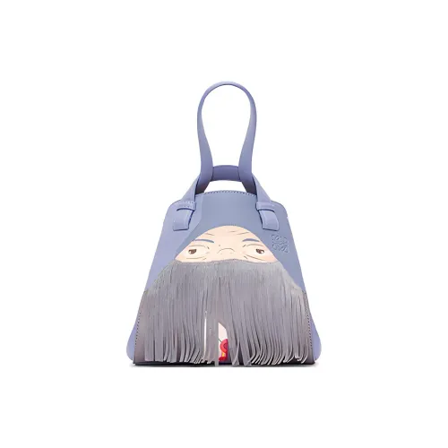 LOEWE Hallow's Mobile Замок Hammock Nugget Сатин Коровья кожа Сумка через плечо Сумка Женская Фиолетовая