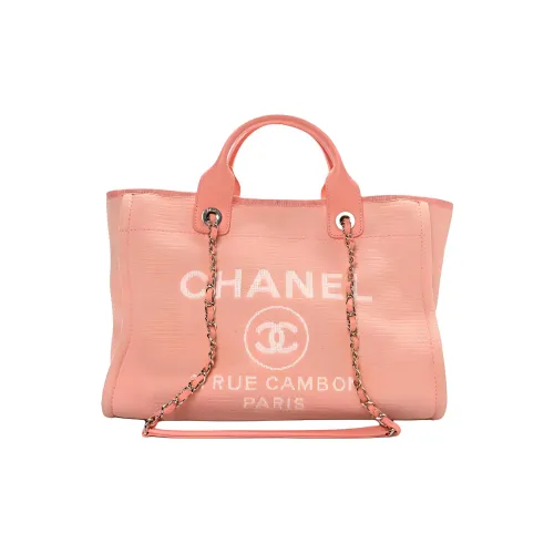 CHANEL Сумка Tote из смешанного волокна сумка для покупок сумка через плечо сумка среднего размера женская светло-оранжевая