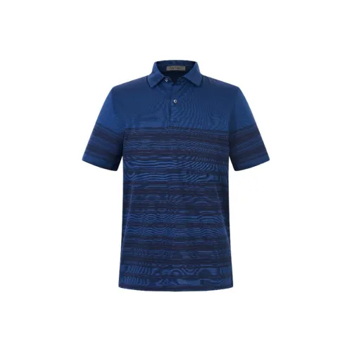 Corneliani Темно-синяя мужская рубашка поло