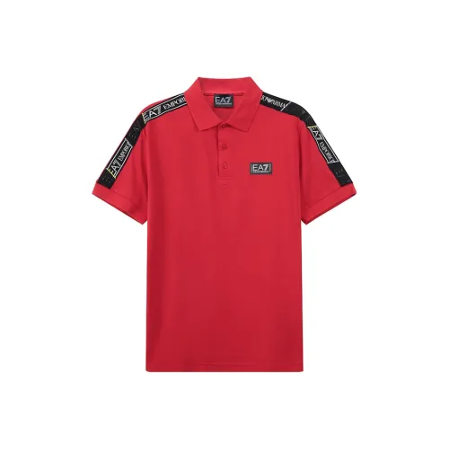 EMPORIO ARMANI EA7 SS23 Поло Мужское Красное