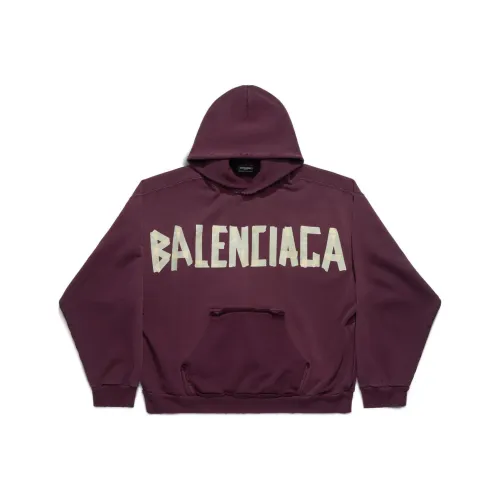 Balenciaga Tape Type Ripped Темно-красный Мужские Толстовки