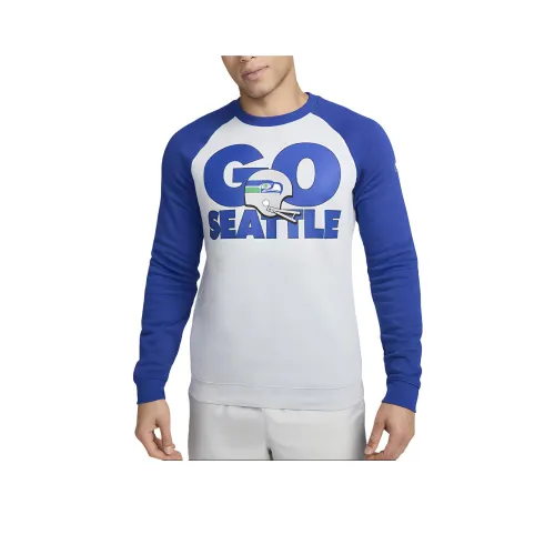 nike x NFL Исторический Реглан NFL Seahawks Толстовка Мужской Серебряный