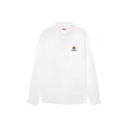 KENZO Boke Flower Series Белая Унисекс Рубашка