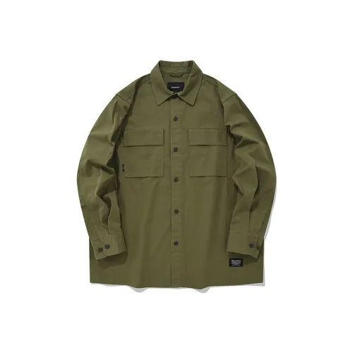 COVERNAT Оливково-зеленая унисекс рубашка