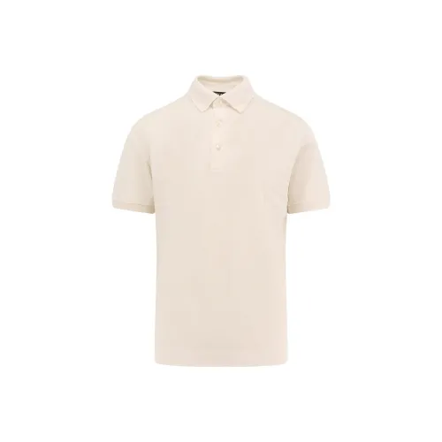 Ermenegildo Zegna Бежевая Мужская Рубашка Поло