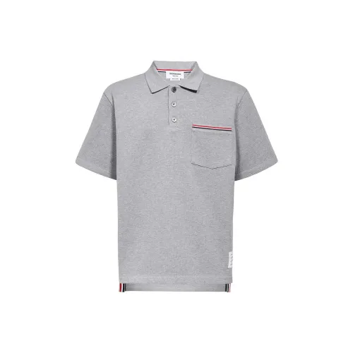 THOM BROWNE Серый Мужской Поло