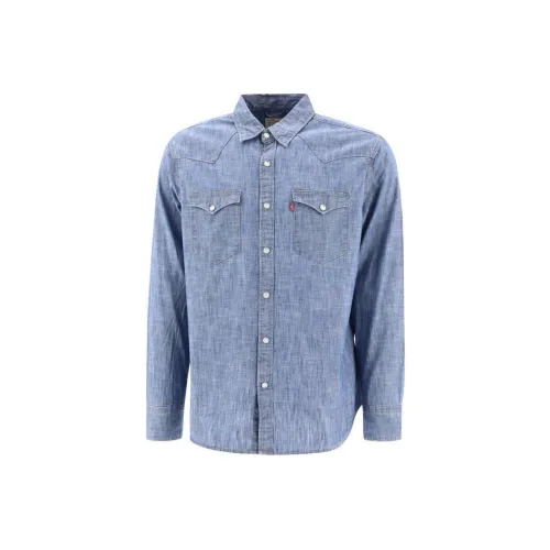 Levi's Barstow Стандартная посадка Легкий Западный Рубашка Мужской Синий