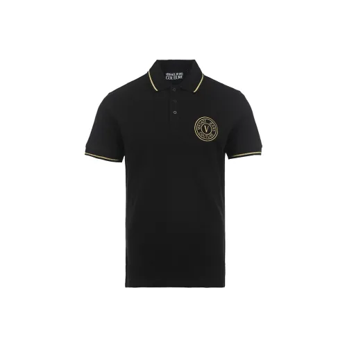 VERSACE JEANS COUTURE SS25 Поло Мужское Черное