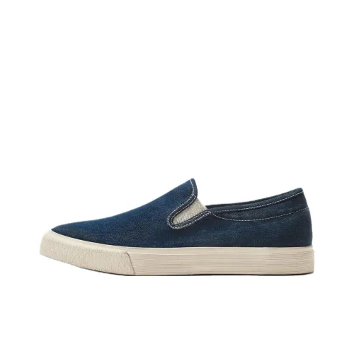 ZARA Canvas Shoes Low Top Dark Blue Men's