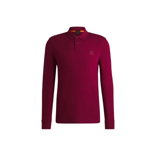 Hugo Boss FW24 Поло Мужское Темно-красное