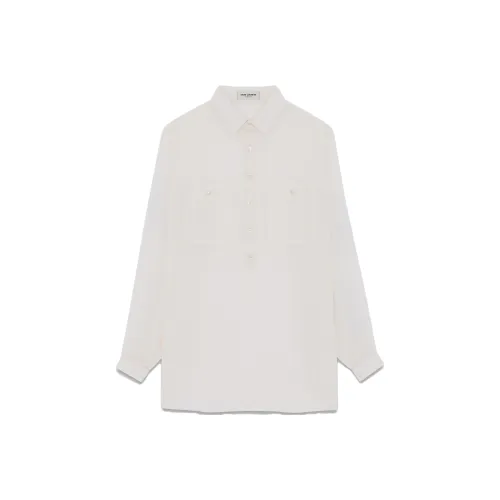 SAINT LAURENT Экрю Мужские Рубашки