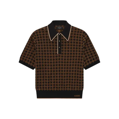 AMIRI SS25 Поло Мужское Коричневого цвета