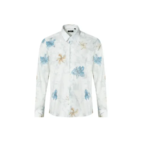 RARE Длинный рукав рубашка мужская многоцветная