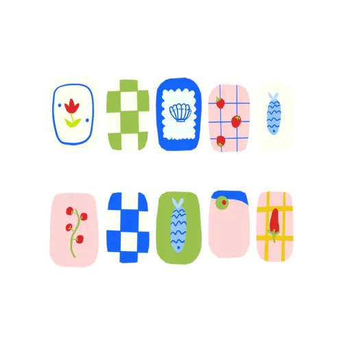 SHITIAN Весна Appointment False Nail Короткий Квадрат Весна COLORS Jump Цвет Стиль Instagram